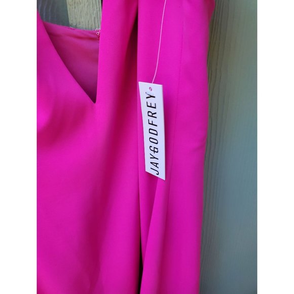 NWT* JAY GODFREY: Lloyd Plunge Neck Midi Dress Sz.12 - Picture 6 of 7